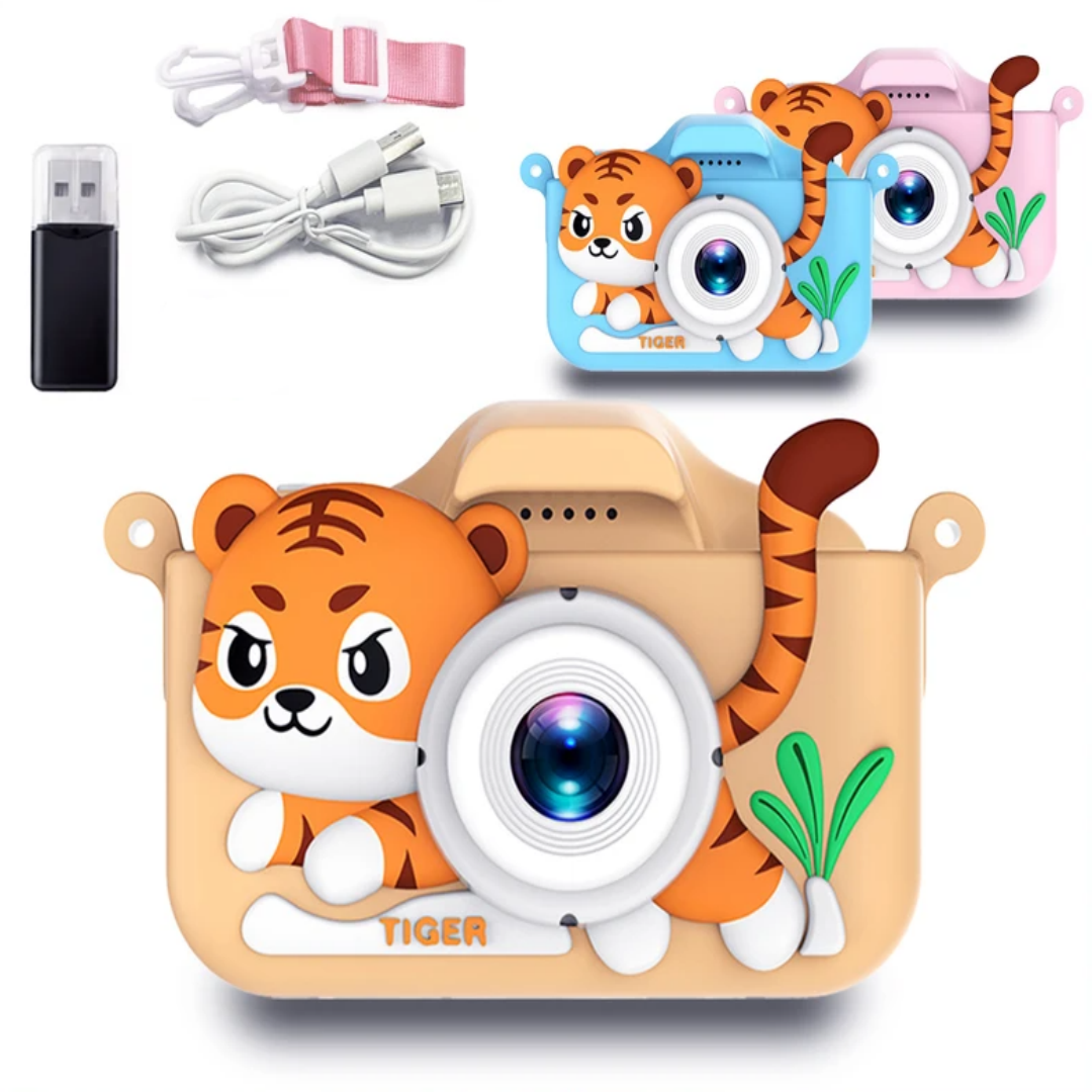 Traditional Korean Lifestyle - Kids Mini Camera Cartoon Tiger Toys