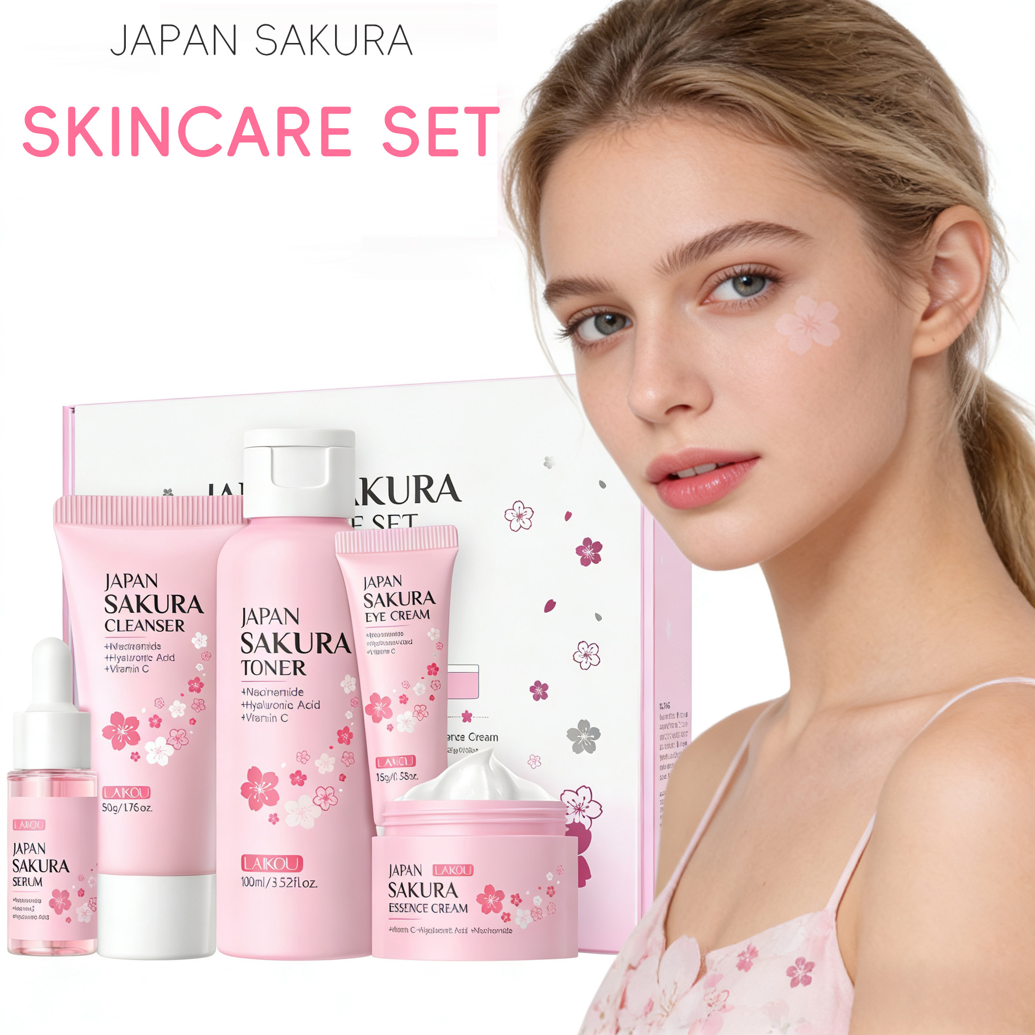 LAIKOU Sakura 5pcs Skin Care K – Korean Skincare Routine Bewertung und Preis