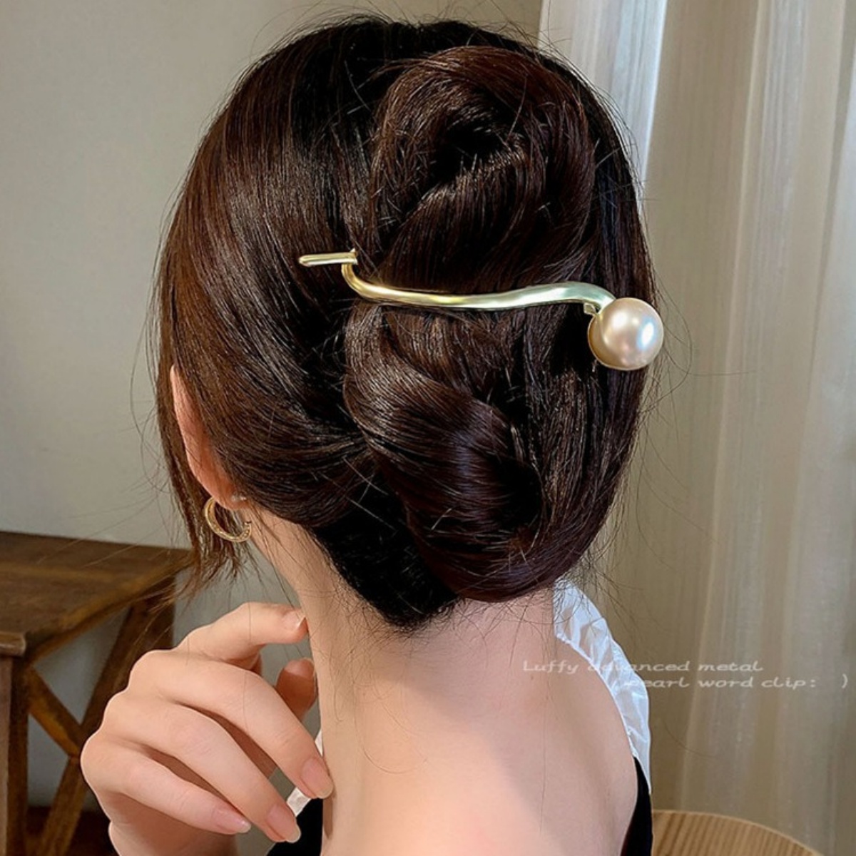 Elegant Glitter Pearl Hair Cli – Korean Women Lifestyle Bewertung und Preis
