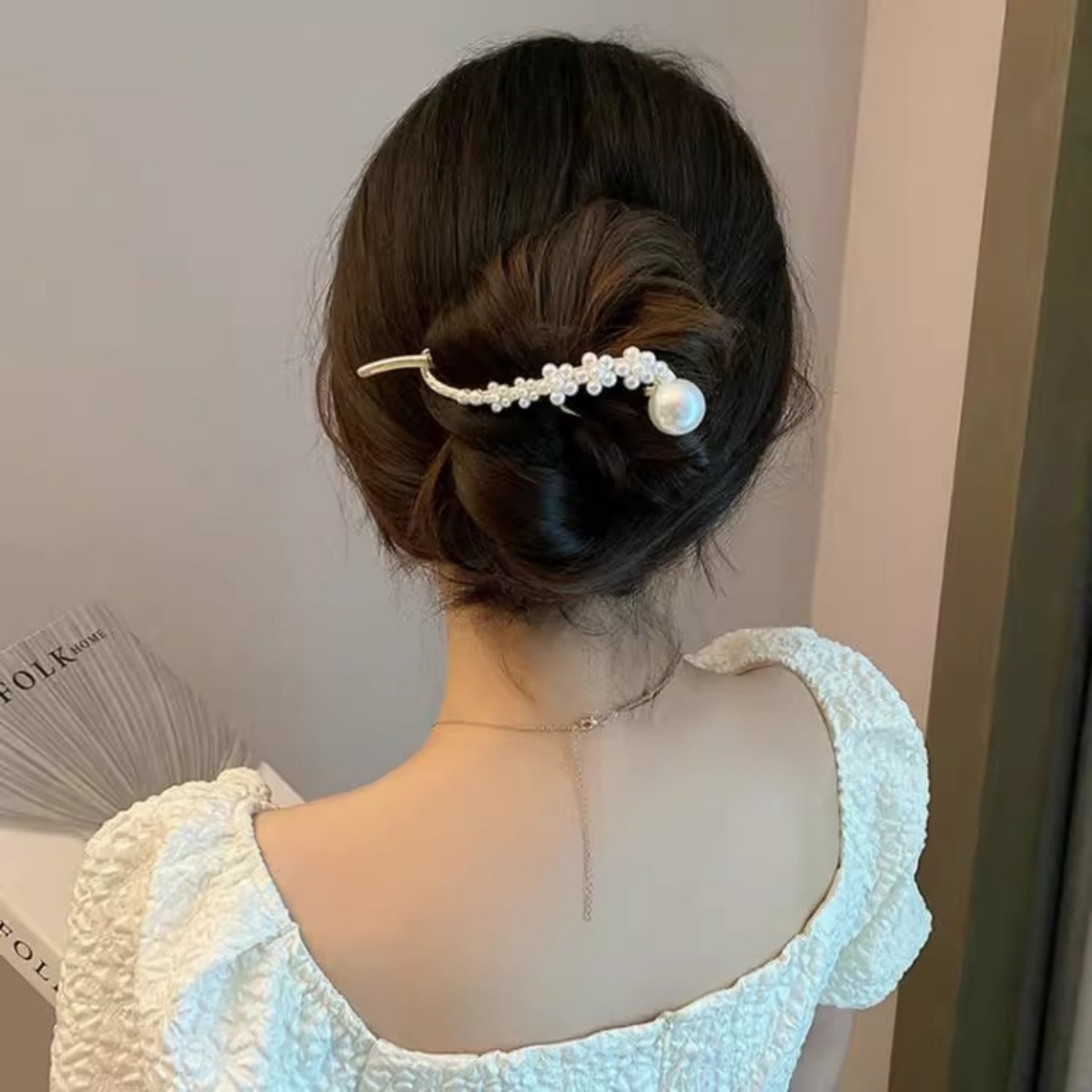 Elegant Glitter Pearl Hair Cli – Korean Women Lifestyle Bewertung und Preis
