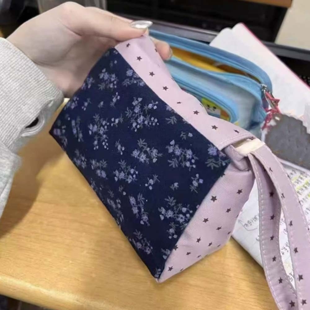 Purple Print Floral Makeup Bag – Korean Lifestyle & Kids Boutique Photos Bewertung und Preis