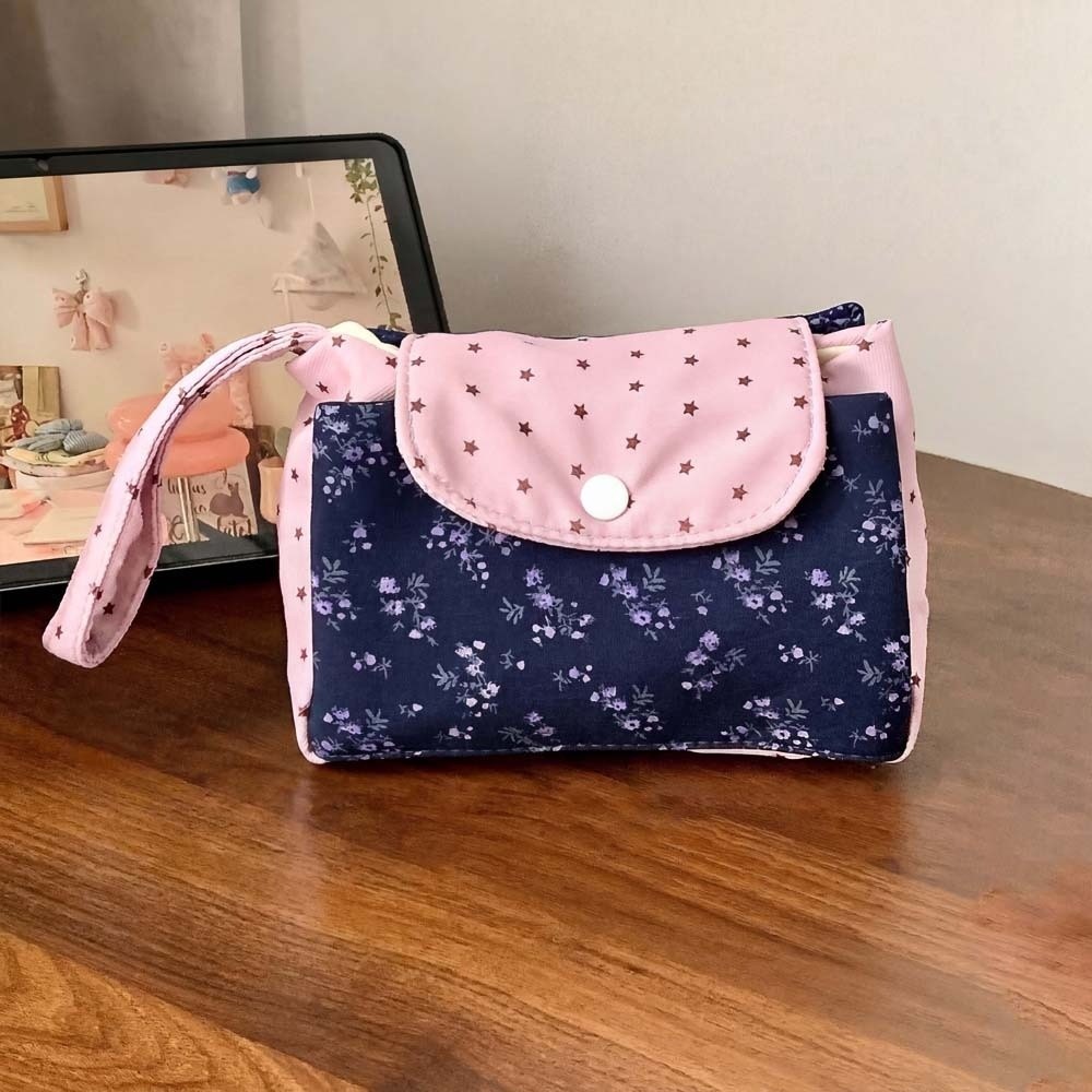 Purple Print Floral Makeup Bag – Korean Lifestyle & Kids Boutique Photos Bewertung und Preis