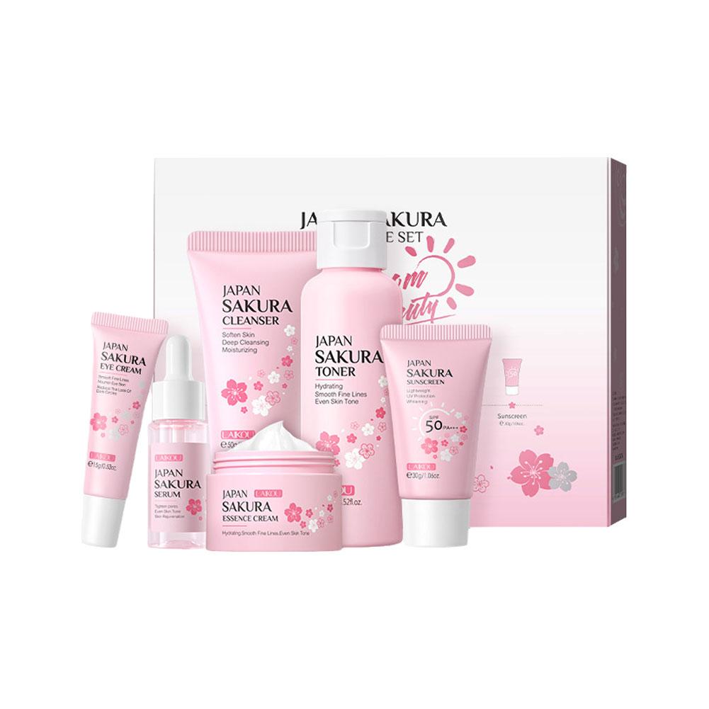 6pcs Sakura Skin Care Set Hydr – Korean Skincare Routine Bewertung und Preis
