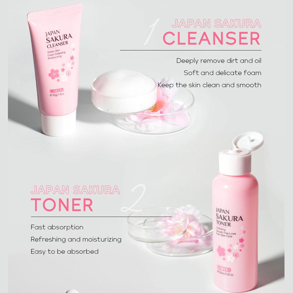 6pcs Sakura Skin Care Set Hydr – Korean Skincare Routine Bewertung und Preis