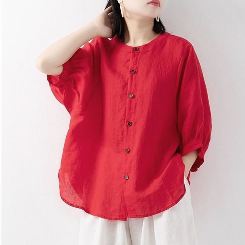 Cotton and linen shirt women's – Korean Lifestyle Bewertung und Preis