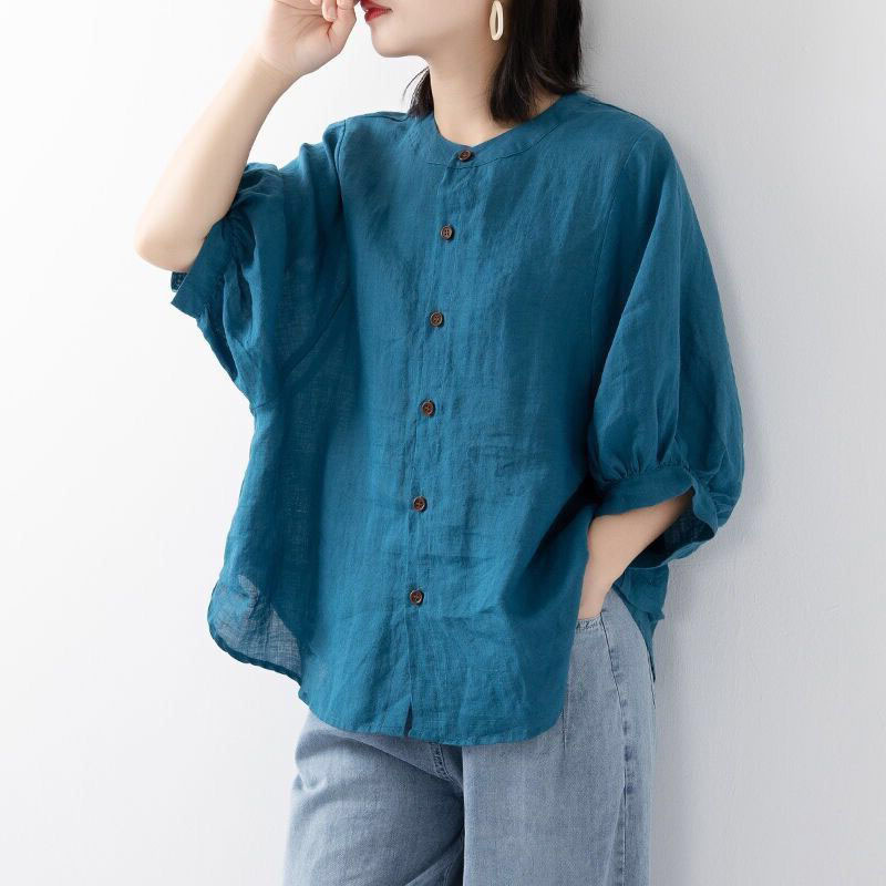 Cotton and linen shirt women's – Korean Lifestyle Bewertung und Preis