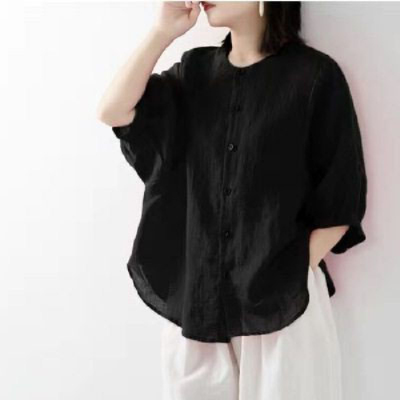 Cotton and linen shirt women's – Korean Lifestyle Bewertung und Preis