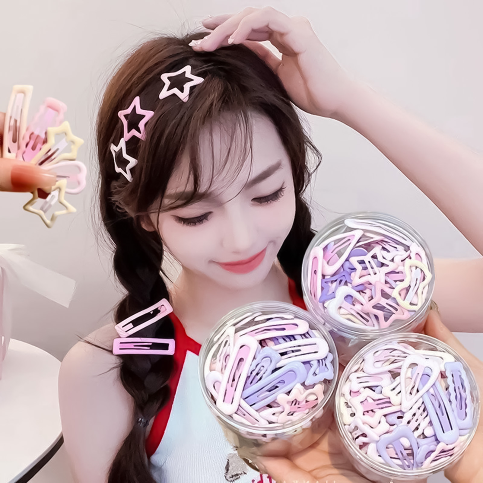 3PCS Sweet Style Headwear Pins – Korean Women Lifestyle Bewertung und Preis