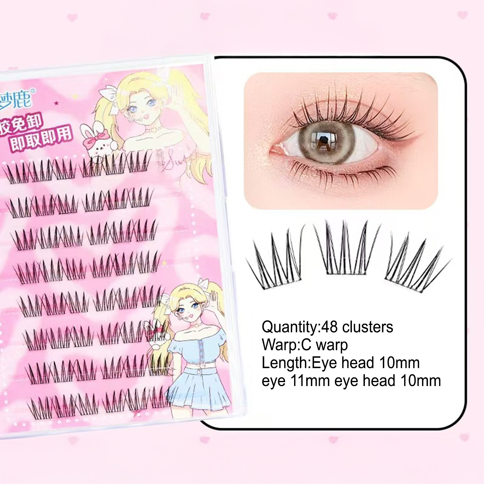 Women DIY Curling Eyelash Clus – Korean Women Lifestyle Bewertung und Preis