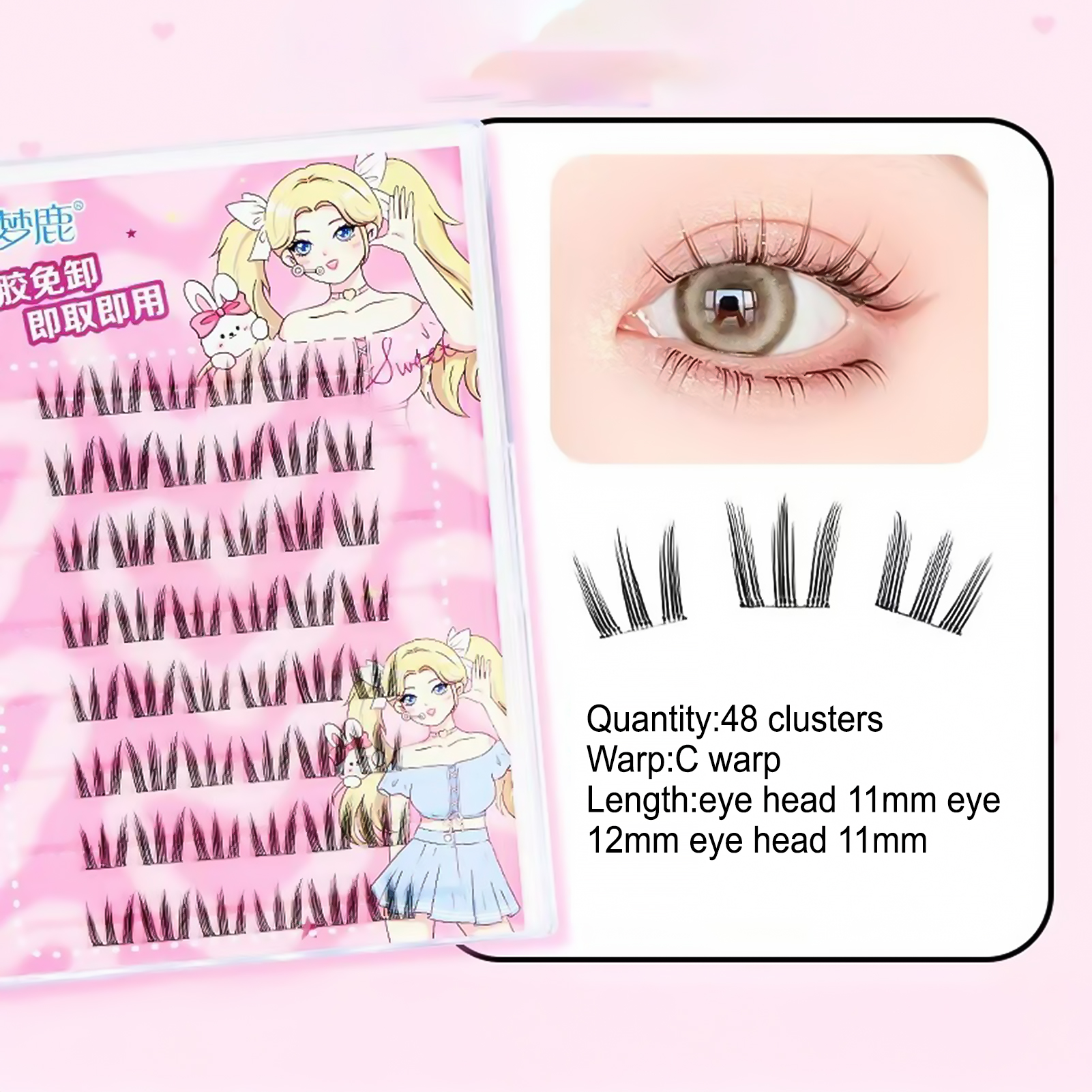 Women DIY Curling Eyelash Clus – Korean Women Lifestyle Bewertung und Preis