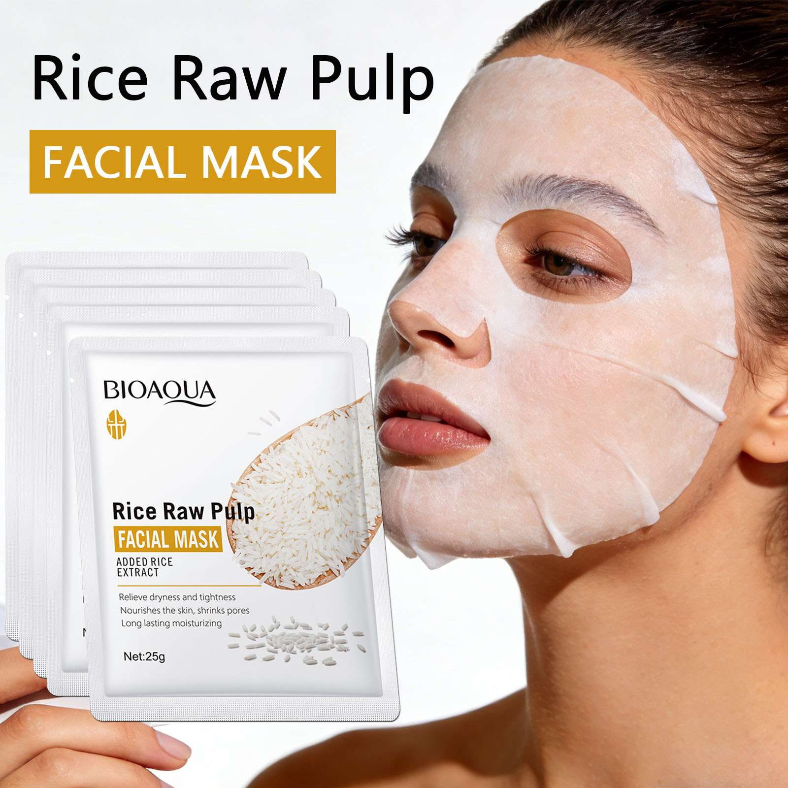 1/5/10/20pcs Rice Raw Pulp Fac – Korean Skincare Routine Bewertung und Preis